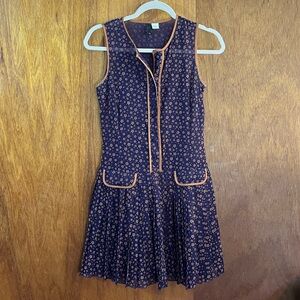 DIVIDED Purple & Brown Floral Dress Sz 4